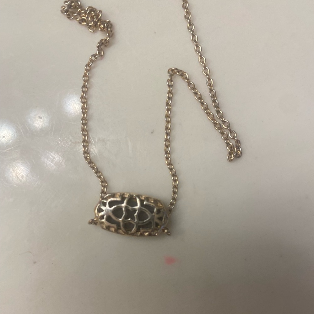 Kendra Scott Elisa Rose Gold Pendant Necklace in Rose Gold Drusy